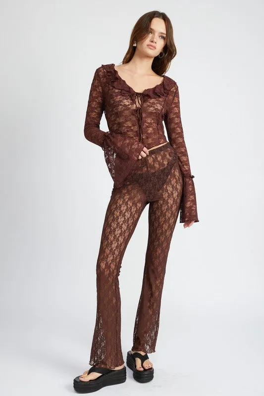 Lace Flared Pants