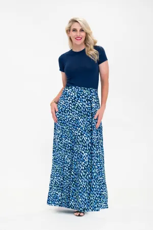 Lara in Blue - Wrap Skirt