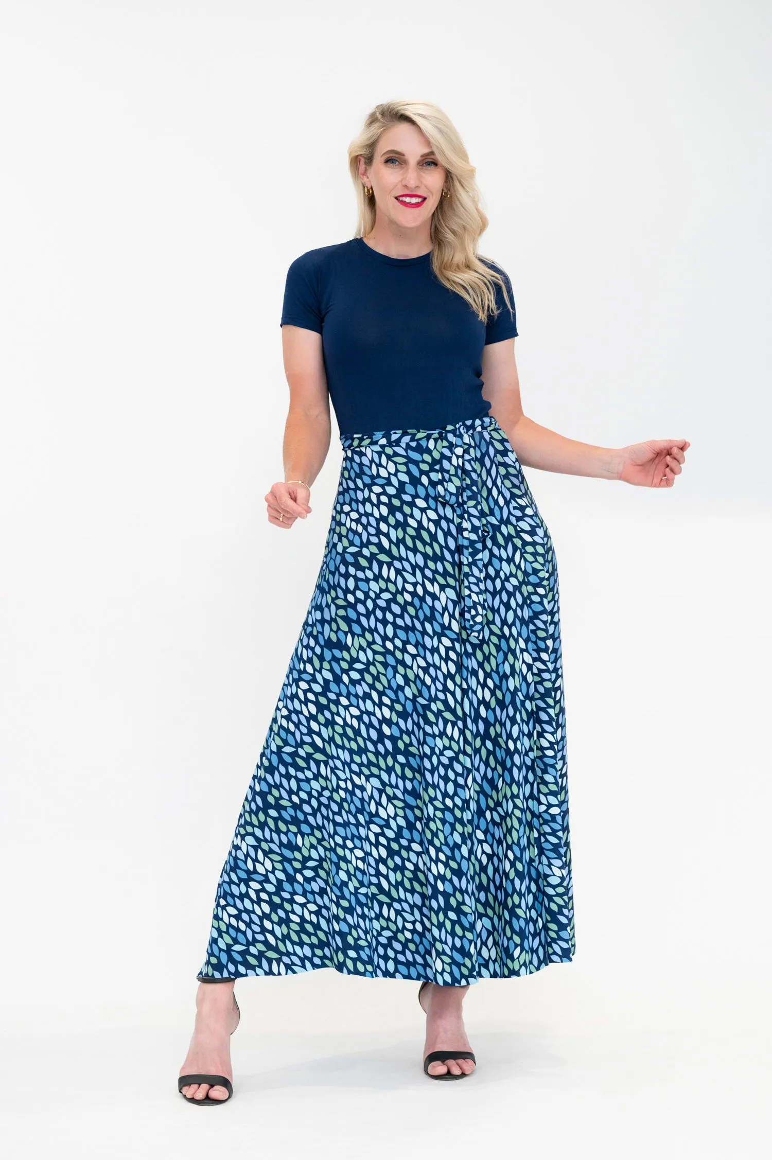 Lara in Blue - Wrap Skirt