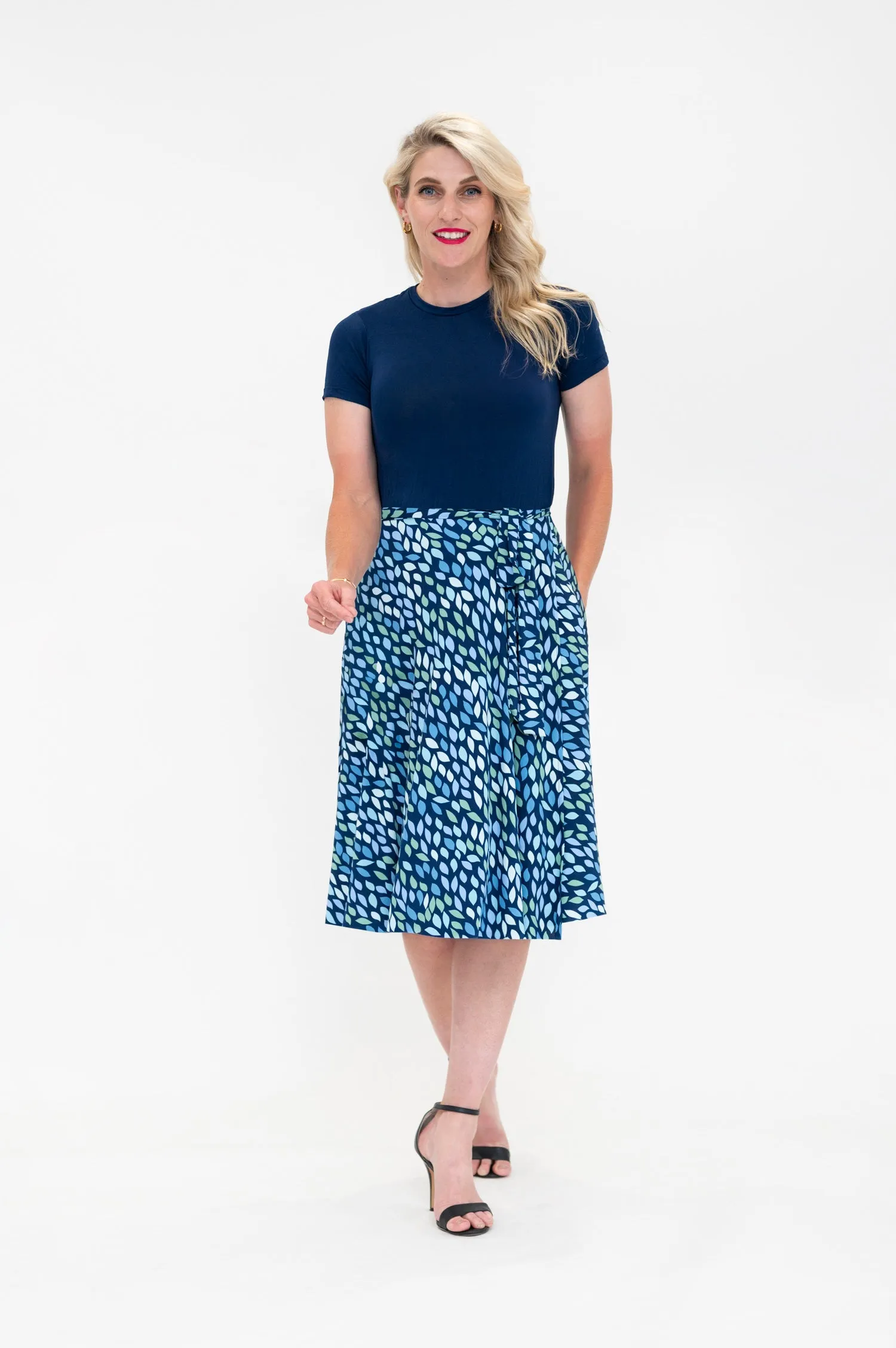 Lara in Blue - Wrap Skirt