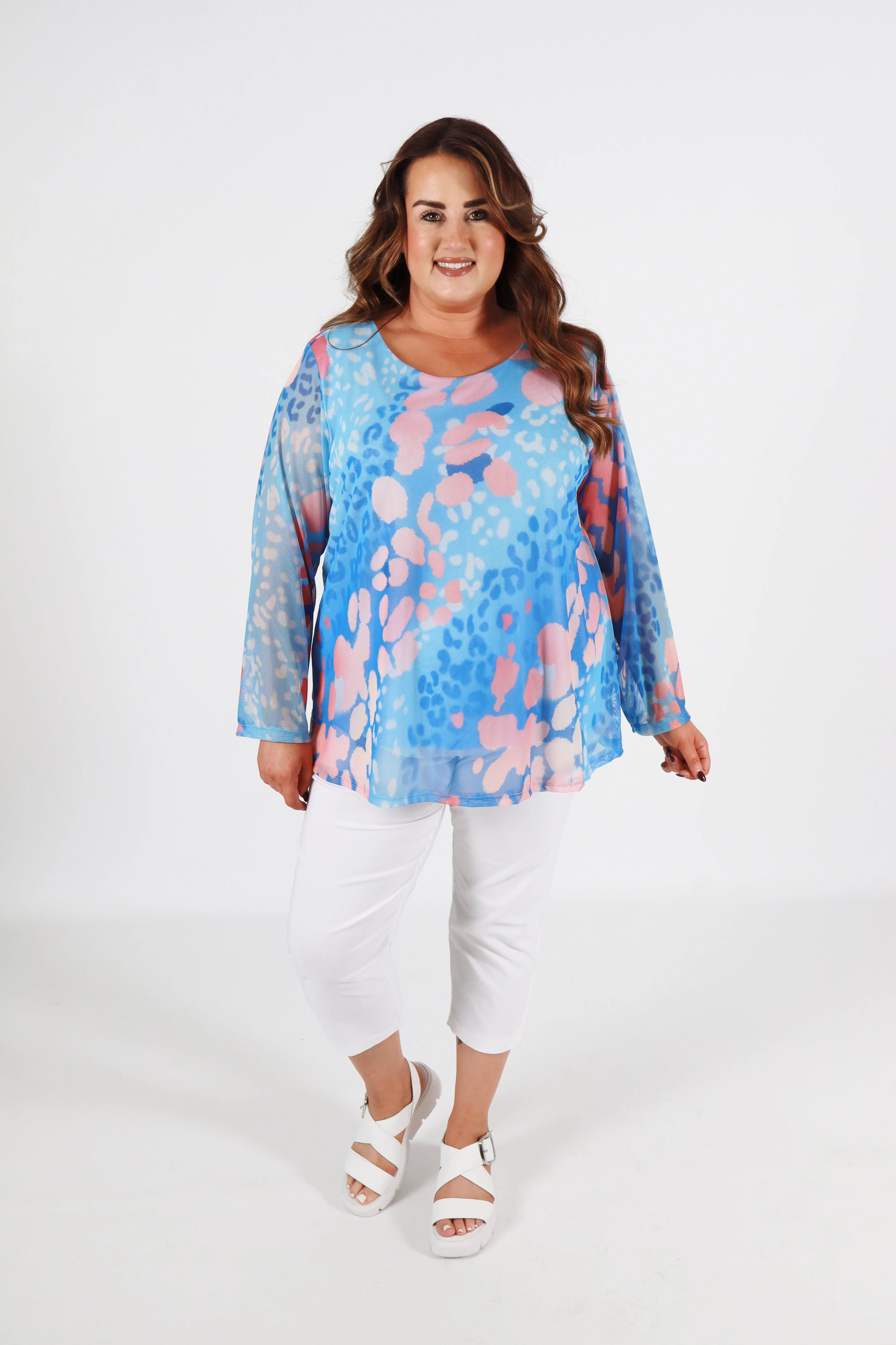 Leah Top in Blue