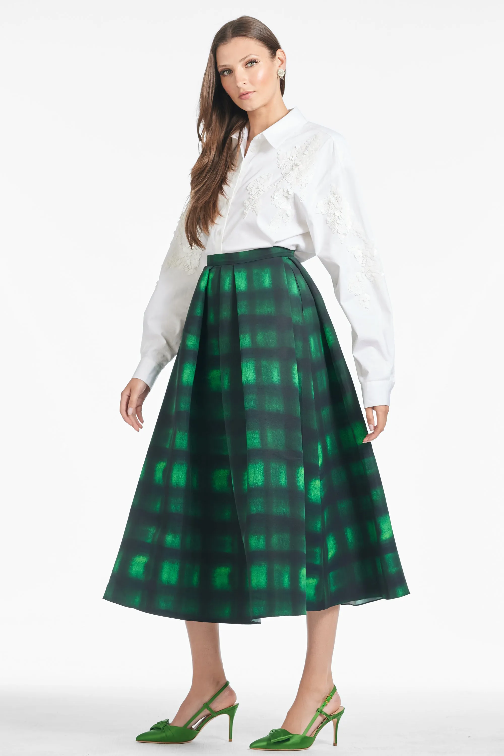 Leighton Skirt - Emerald Shibori - Final Sale