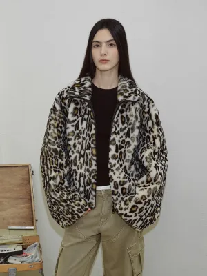Leopard Print Fur Coat