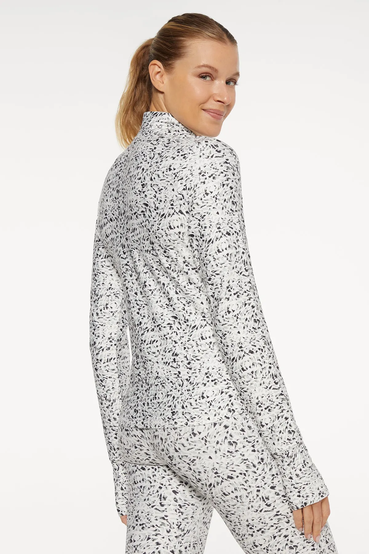 Lila 1/4 Zip (White Kaleidoscope)