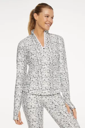 Lila 1/4 Zip (White Kaleidoscope)
