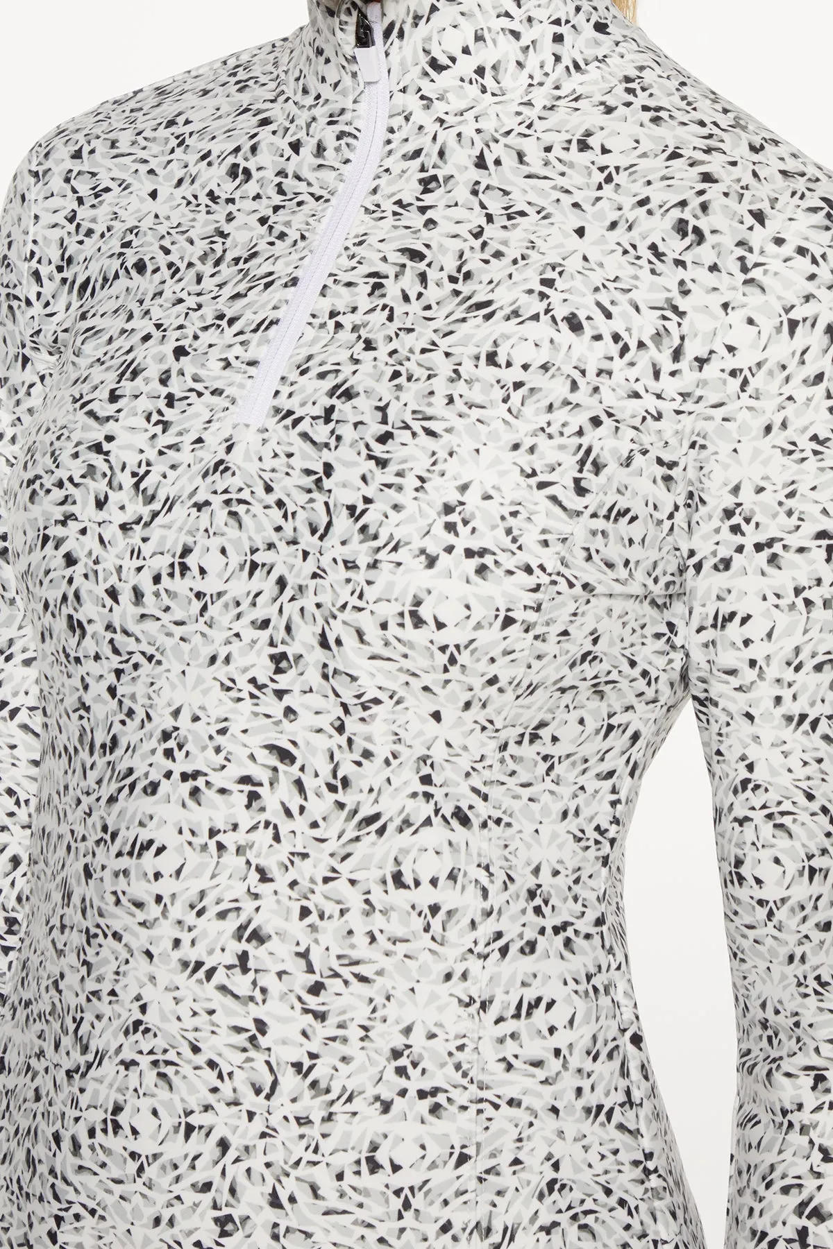 Lila 1/4 Zip (White Kaleidoscope)