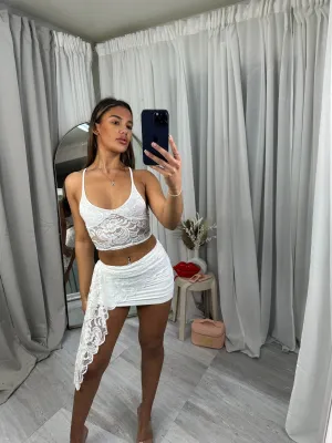 Lily lace drape wrap co ord 3142