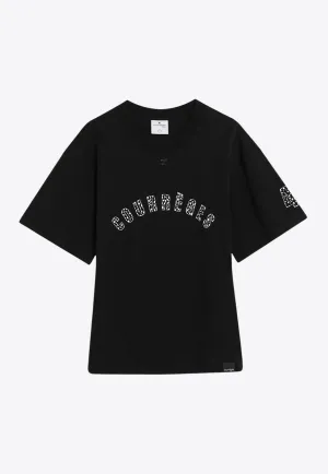 Logo Print Fitted T-shirt