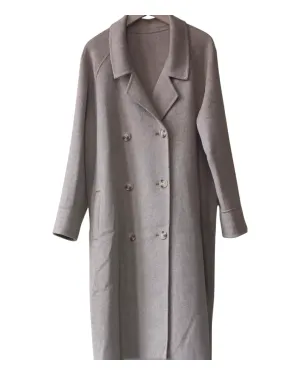 Long Button-Up Woollen Coat