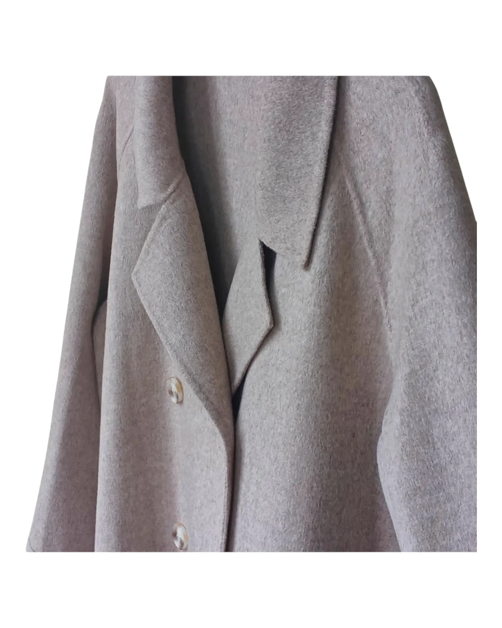 Long Button-Up Woollen Coat