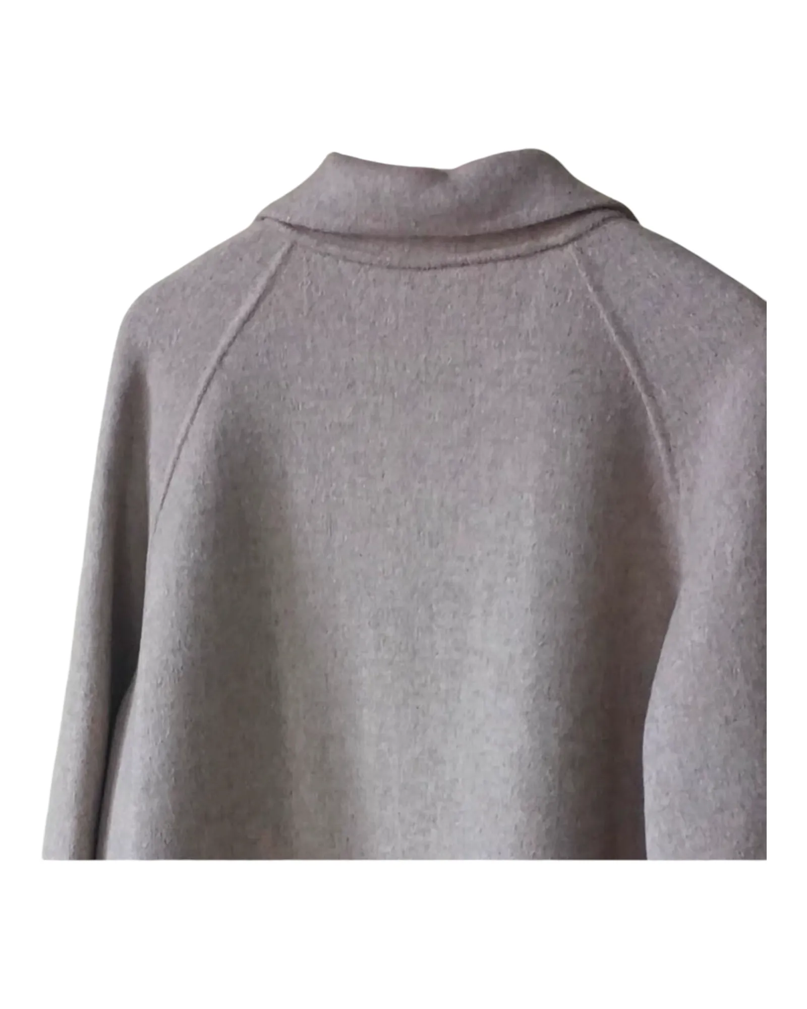 Long Button-Up Woollen Coat