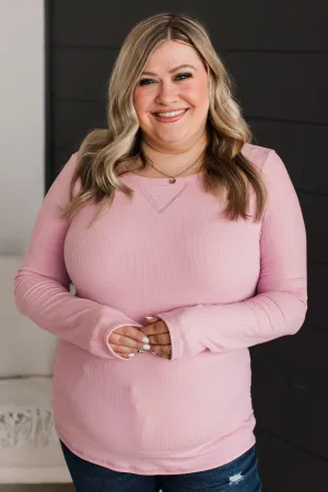 Love You Forever Knit Top- Flamingo