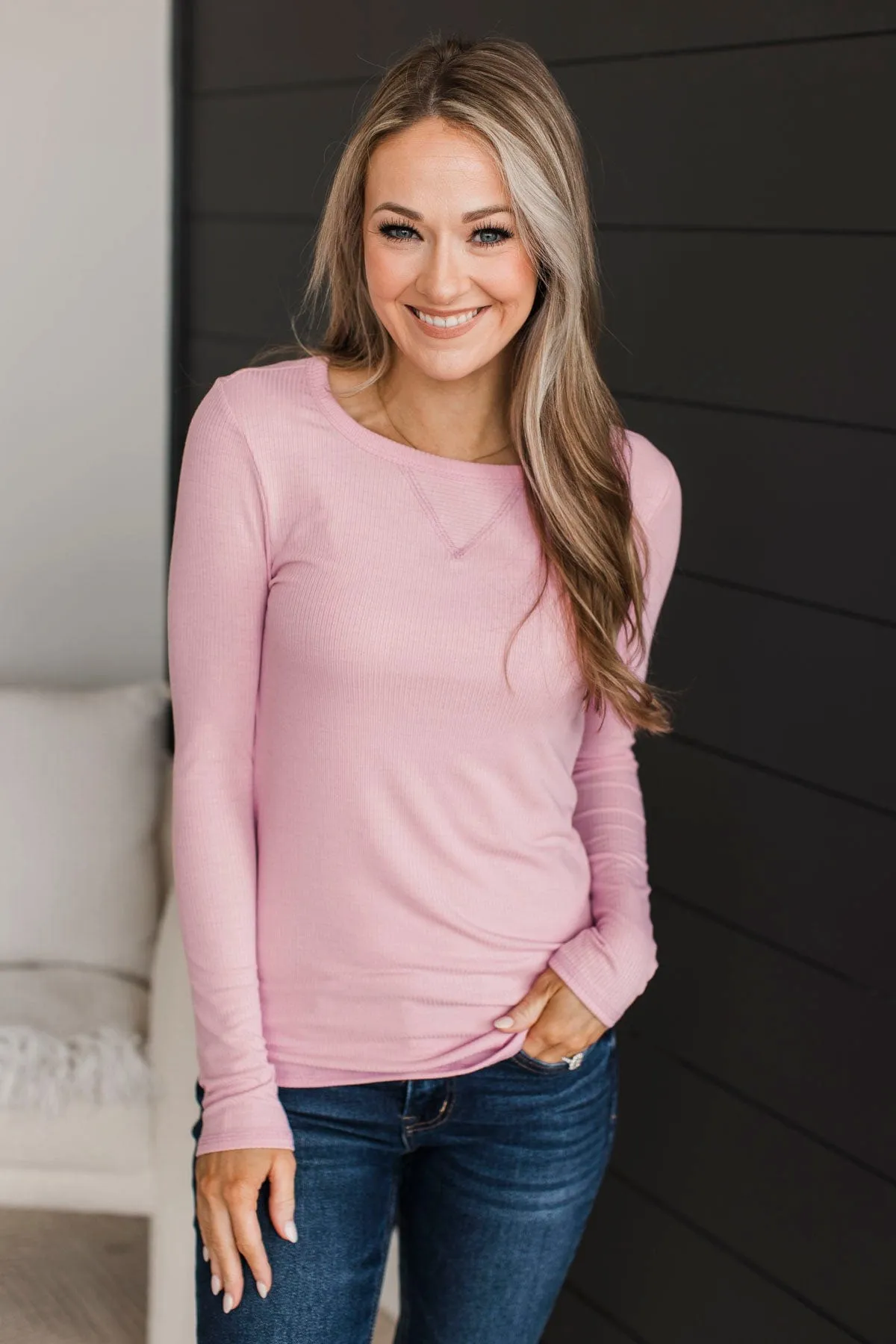 Love You Forever Knit Top- Flamingo