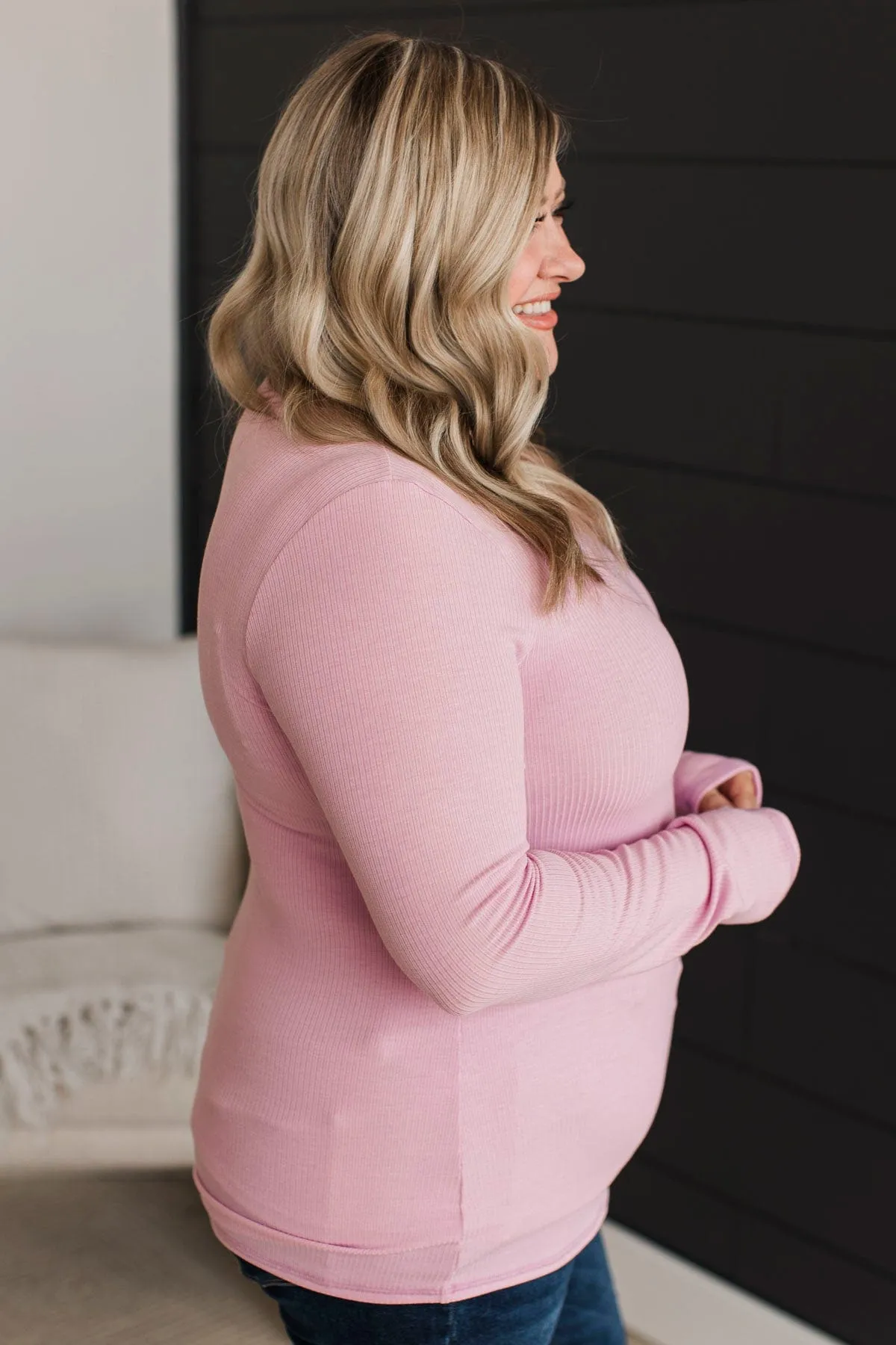 Love You Forever Knit Top- Flamingo