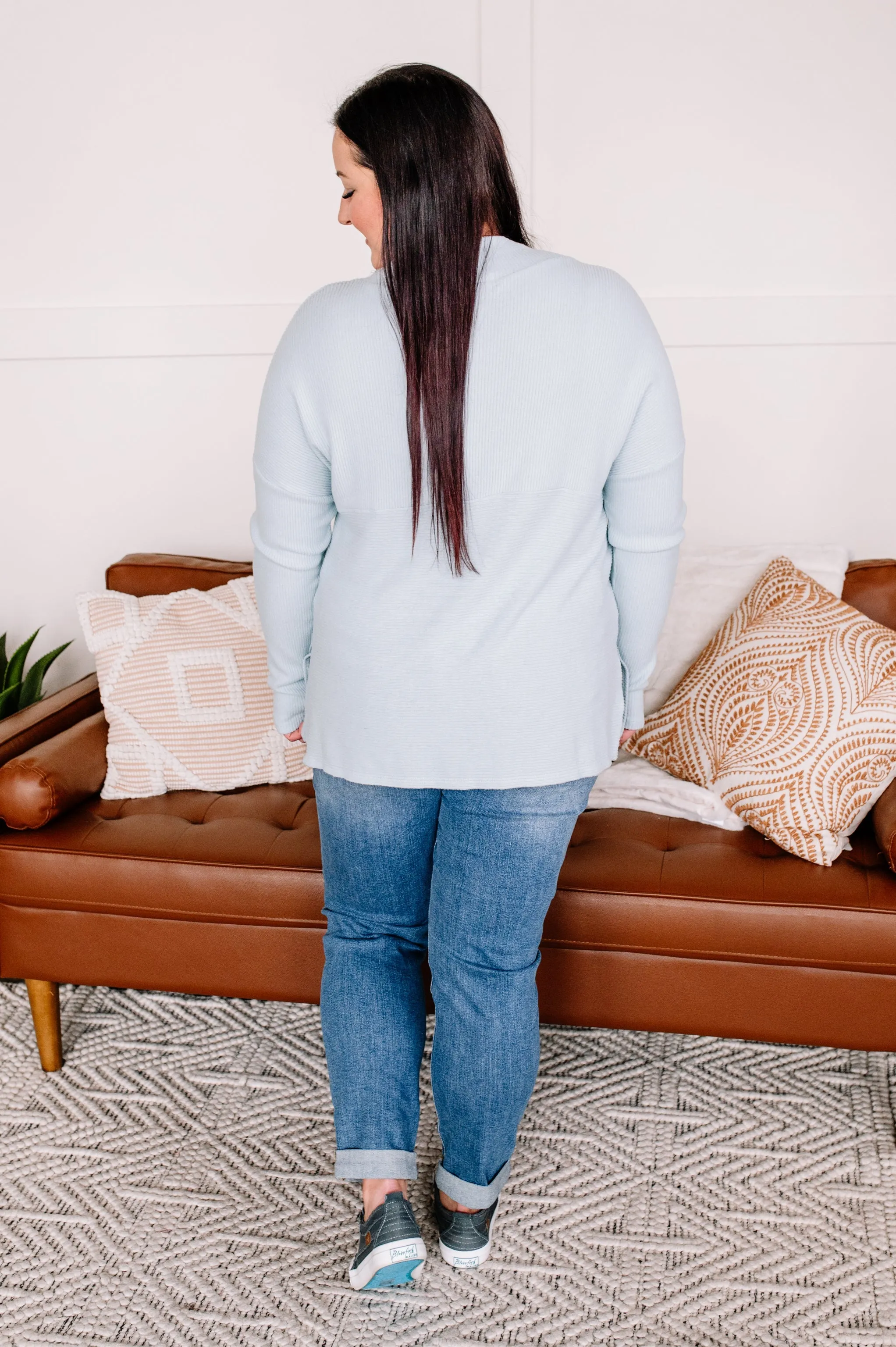 Made For You Sweater Top In Echo