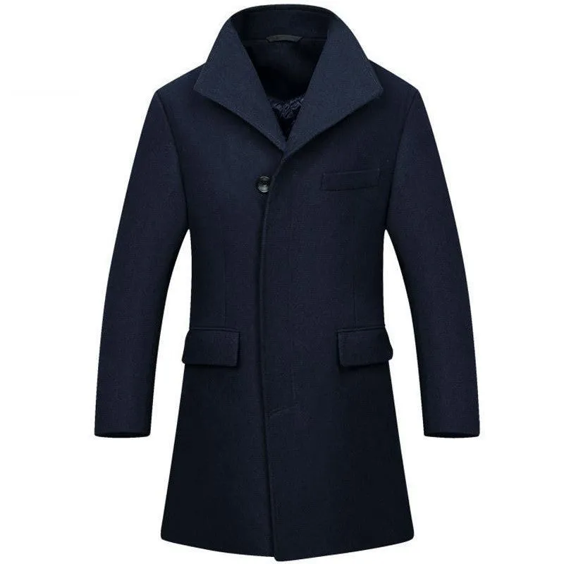 Man Long trench coat wool coat peacoat Men's wool Coat mens overcoat men's coats male clothing,M-3XL, 1668