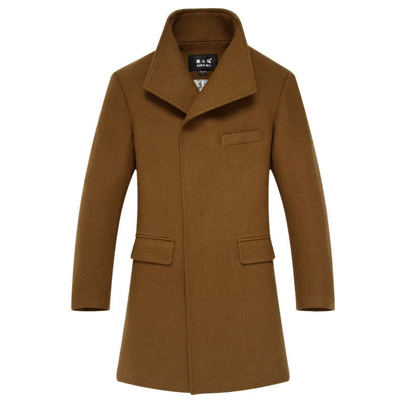 Man Long trench coat wool coat peacoat Men's wool Coat mens overcoat men's coats male clothing,M-3XL, 1668