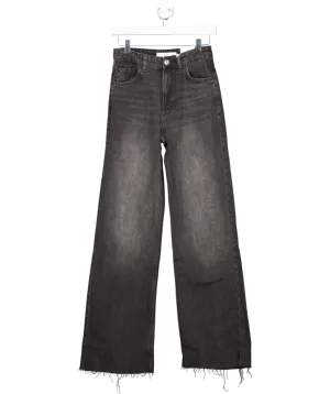 MANGO Grey High-rise Wideleg Jeans UK 4