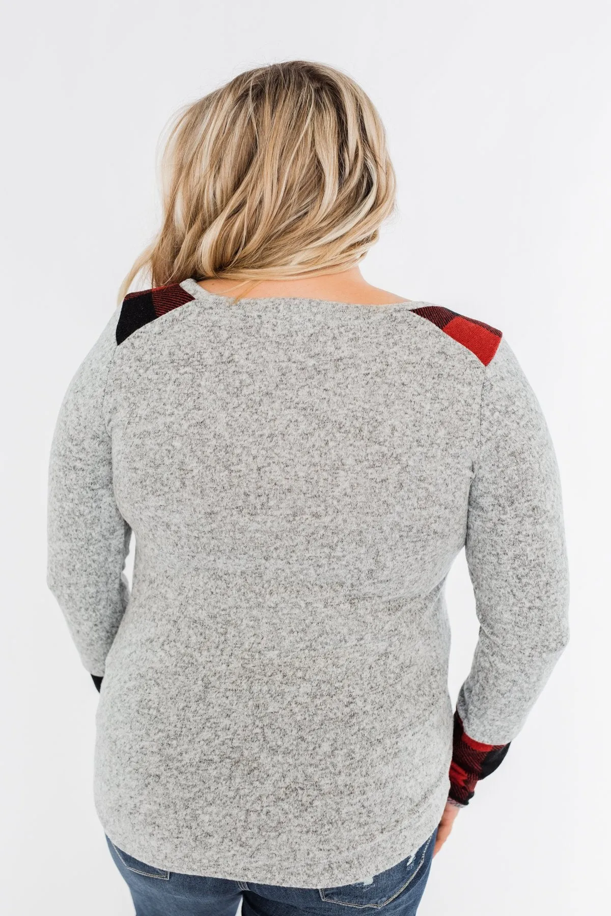 Matters To Me Pocket Top- Heather Grey