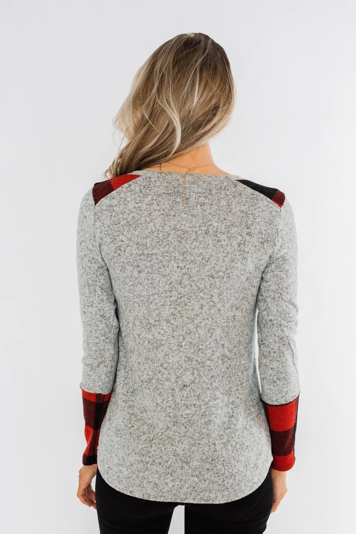 Matters To Me Pocket Top- Heather Grey