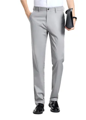 Men's Natural Mulberry Silk Tailored Pants | Luxurious Wrinkle-Free Trousers