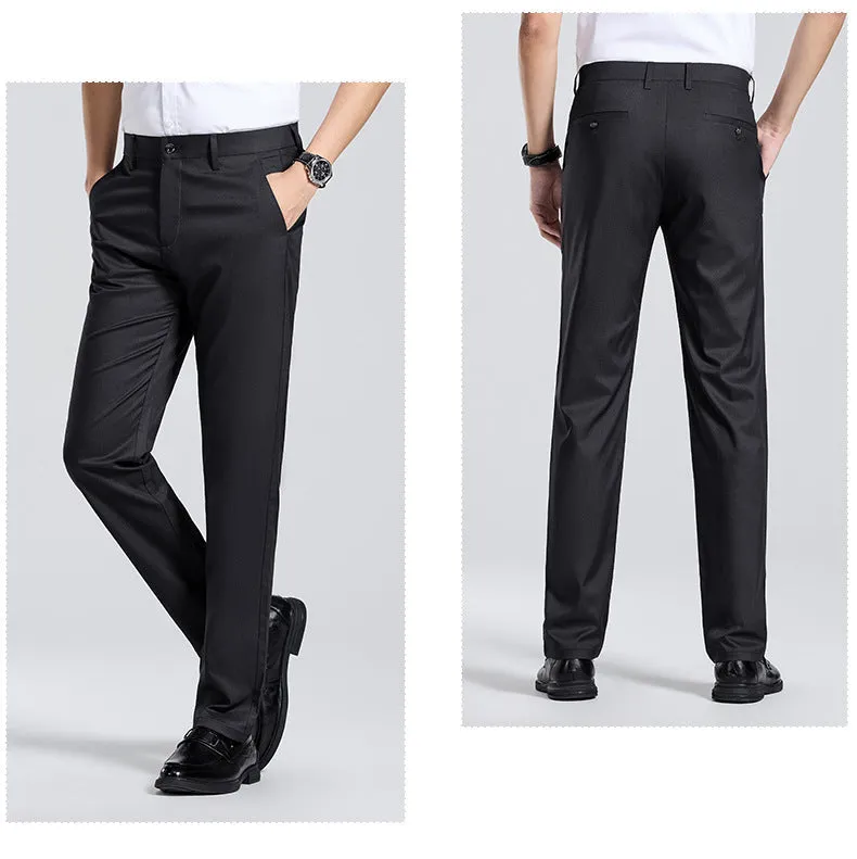 Men's Natural Mulberry Silk Tailored Pants | Luxurious Wrinkle-Free Trousers