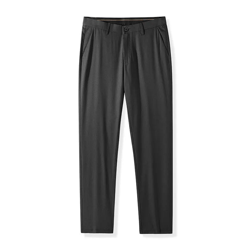 Men's Natural Mulberry Silk Tailored Pants | Luxurious Wrinkle-Free Trousers