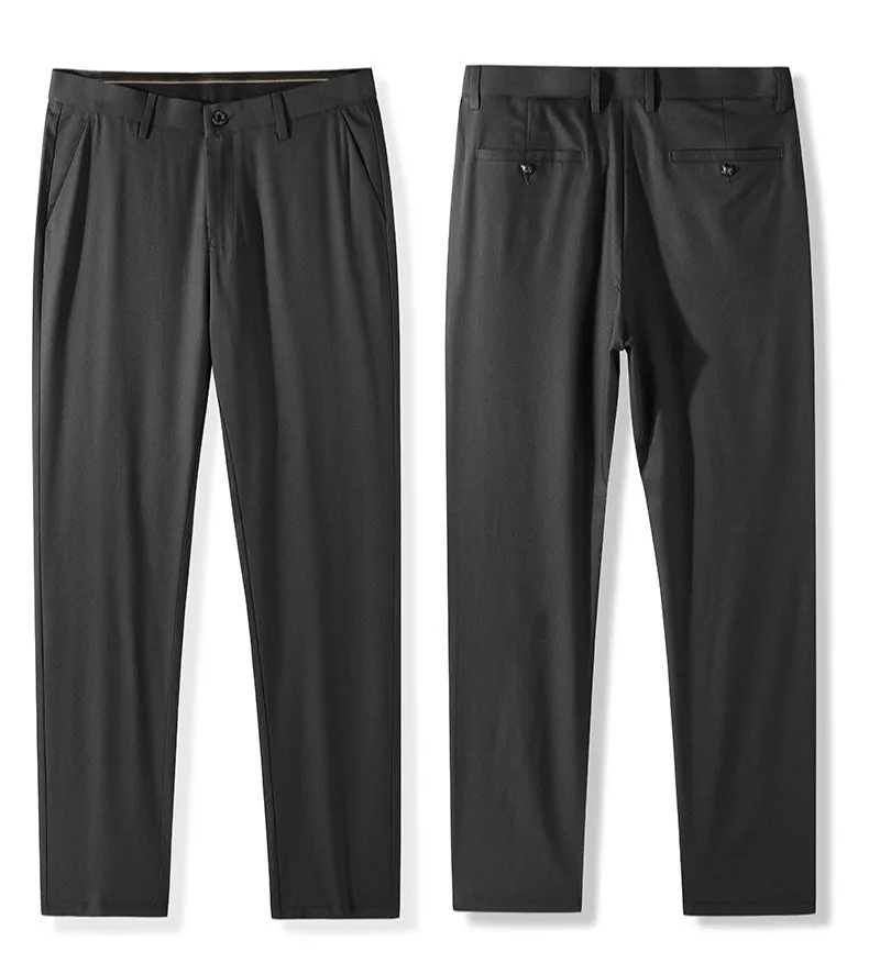 Men's Natural Mulberry Silk Tailored Pants | Luxurious Wrinkle-Free Trousers