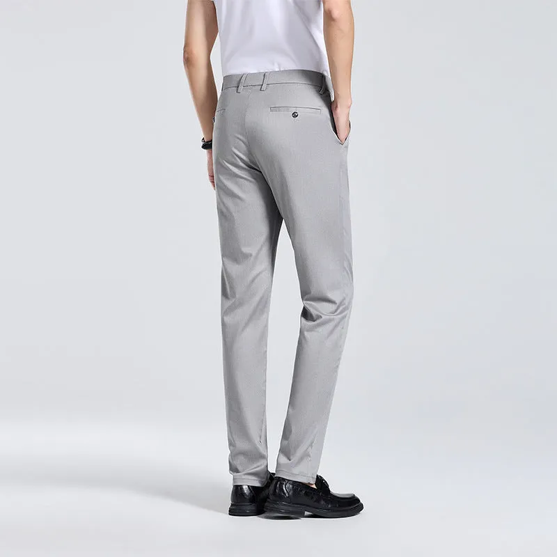 Men's Natural Mulberry Silk Tailored Pants | Luxurious Wrinkle-Free Trousers