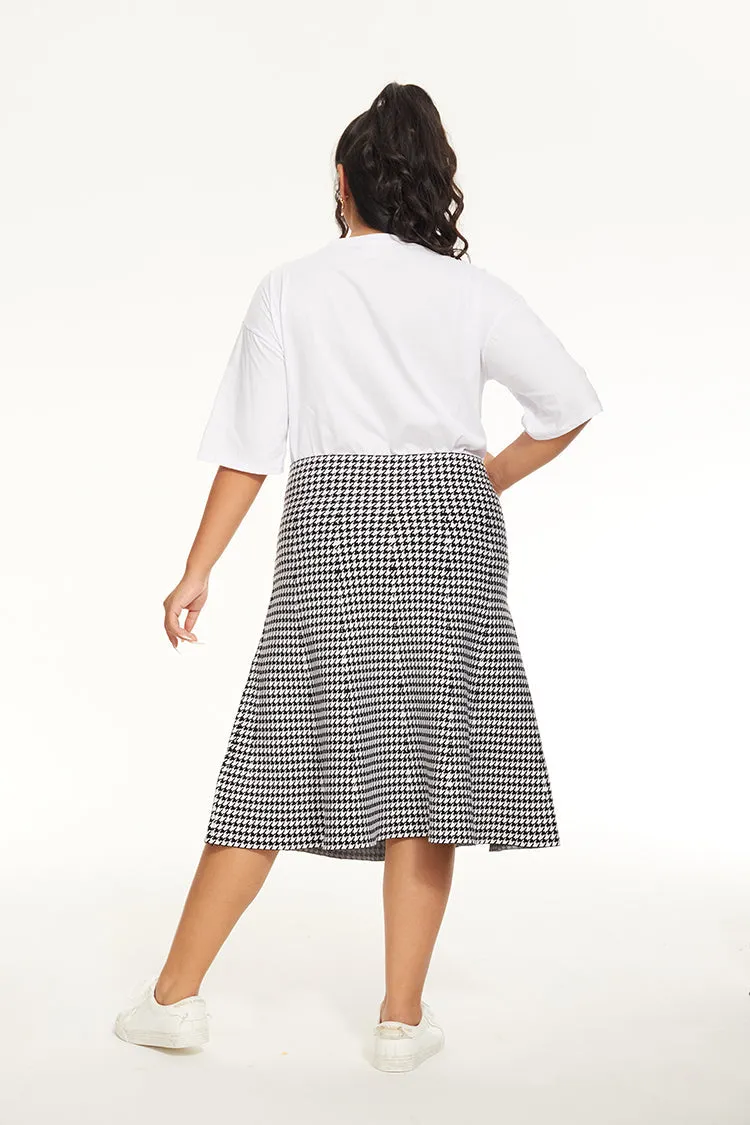 MM PURPLE LABEL - YR RND OG HOUNDSTOOTH (PLUS SIZE) From Mia Mod