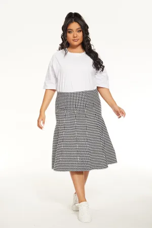 MM PURPLE LABEL - YR RND OG HOUNDSTOOTH (PLUS SIZE) From Mia Mod