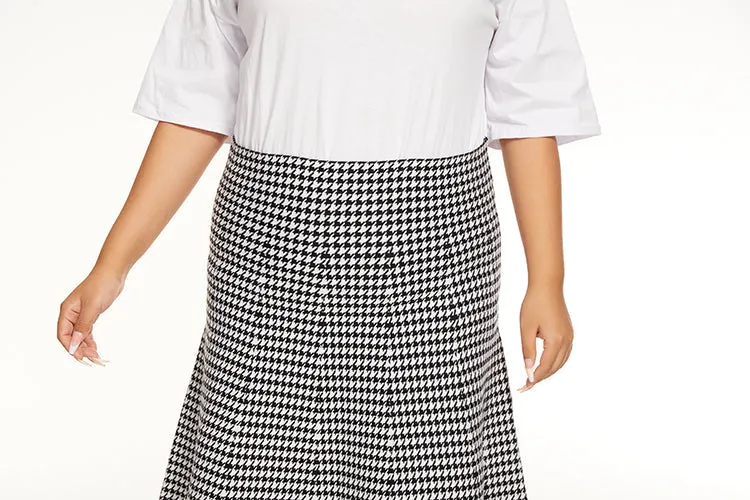 MM PURPLE LABEL - YR RND OG HOUNDSTOOTH (PLUS SIZE) From Mia Mod