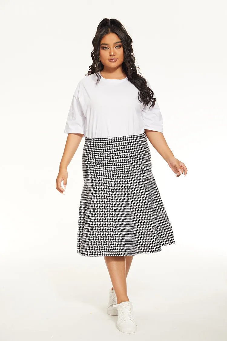MM PURPLE LABEL - YR RND OG HOUNDSTOOTH (PLUS SIZE) From Mia Mod