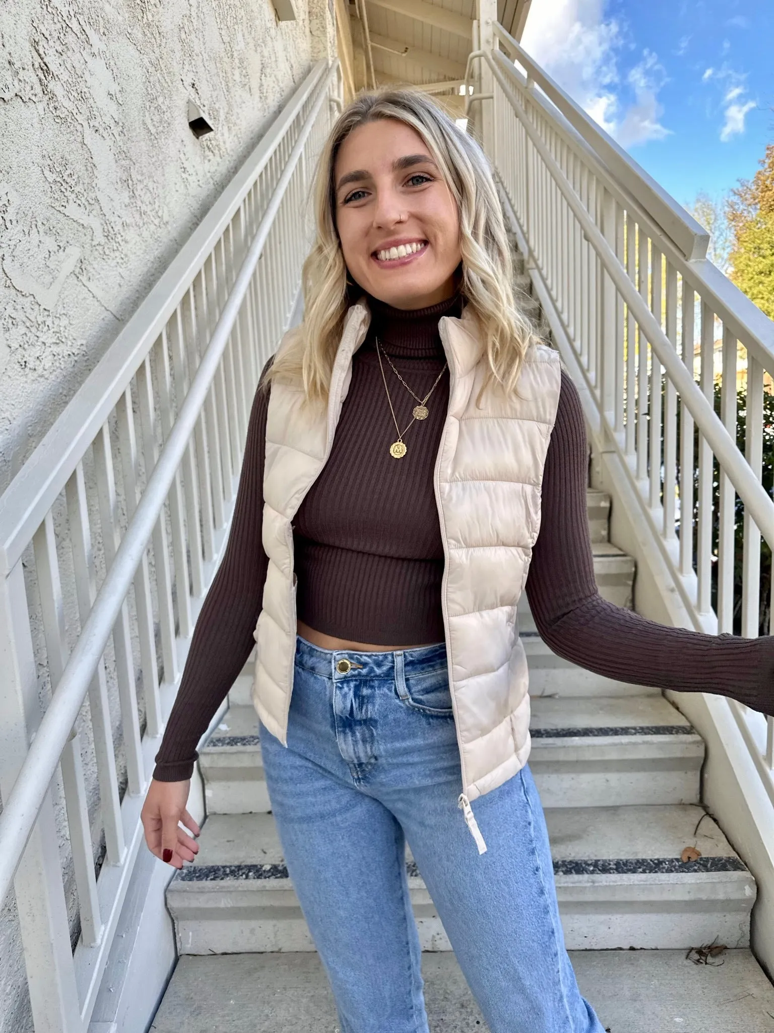Morning Vest in Cream