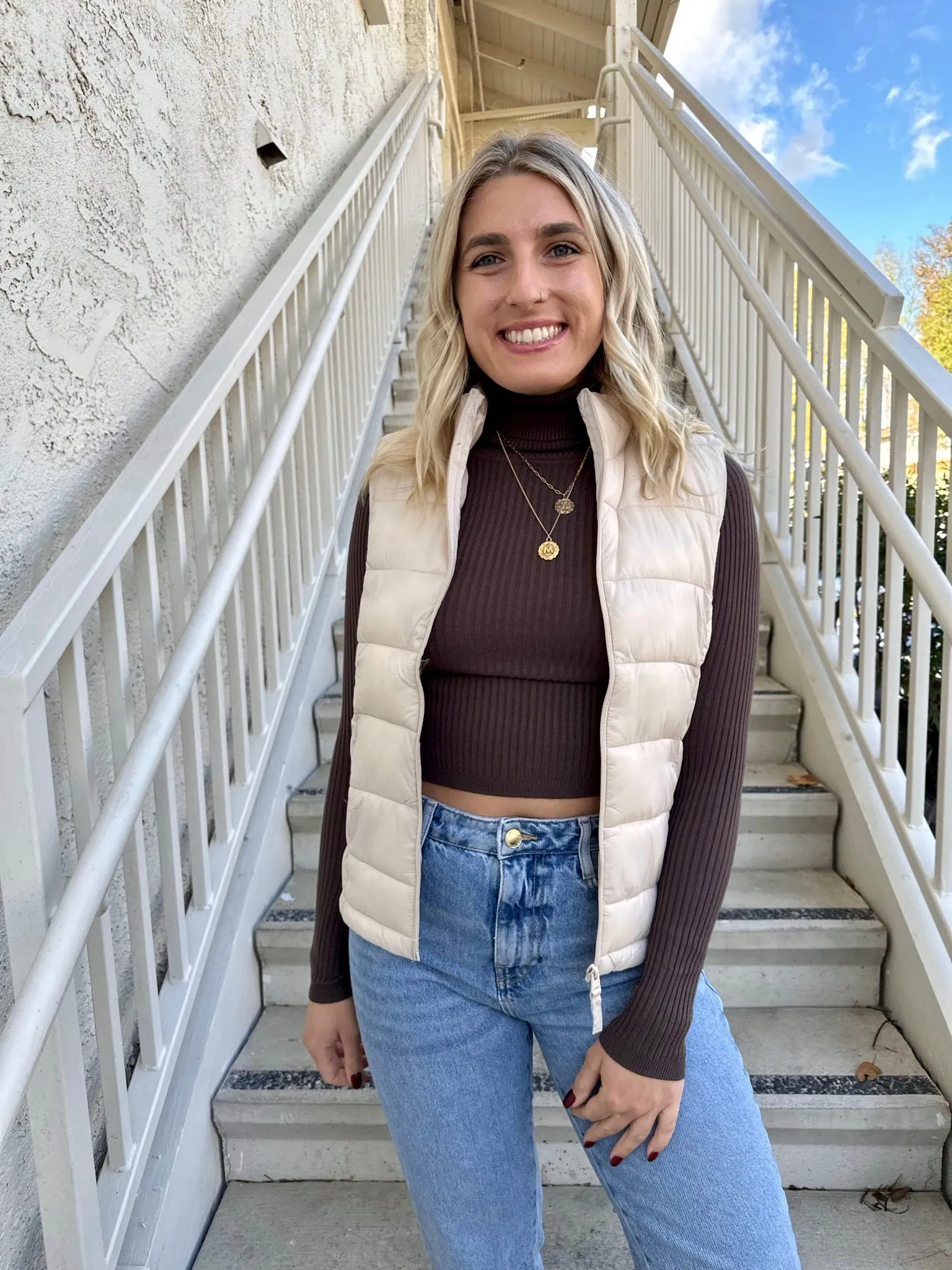 Morning Vest in Cream