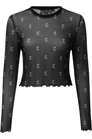 Mystica Mesh Top - Black/White -