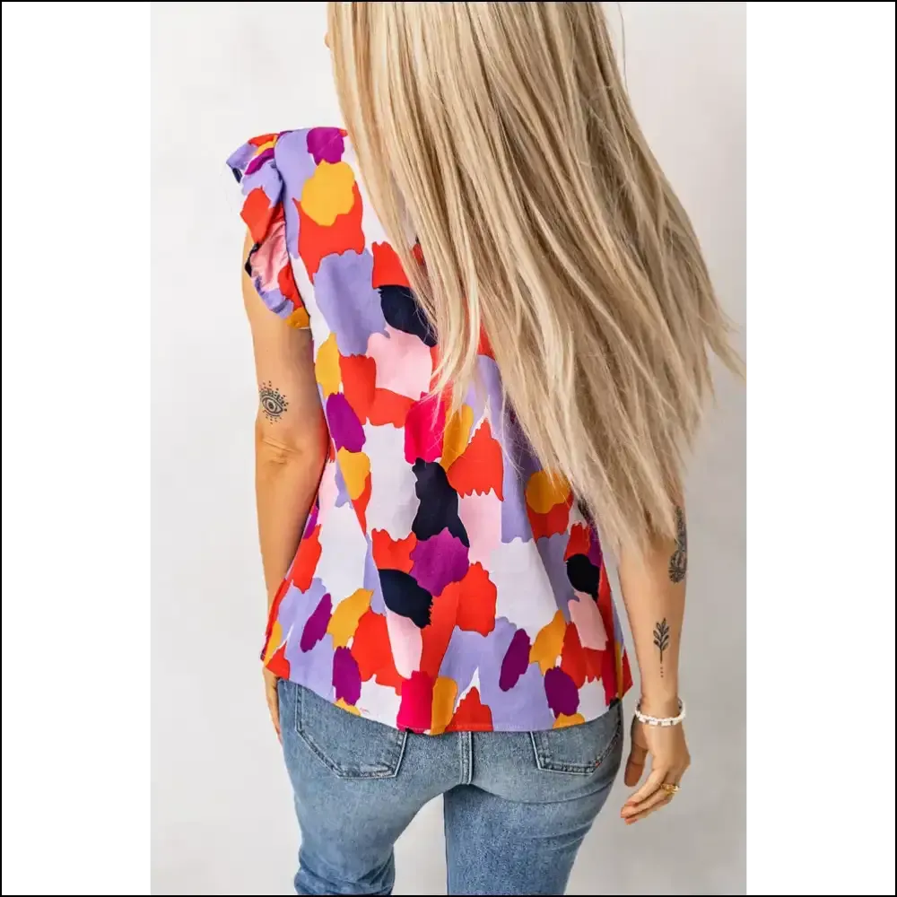 Needful Things: Multicolor Abstract Print Top - so Cute it Hurts  💀