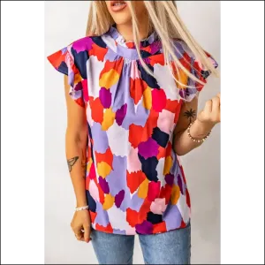 Needful Things: Multicolor Abstract Print Top - so Cute it Hurts  💀
