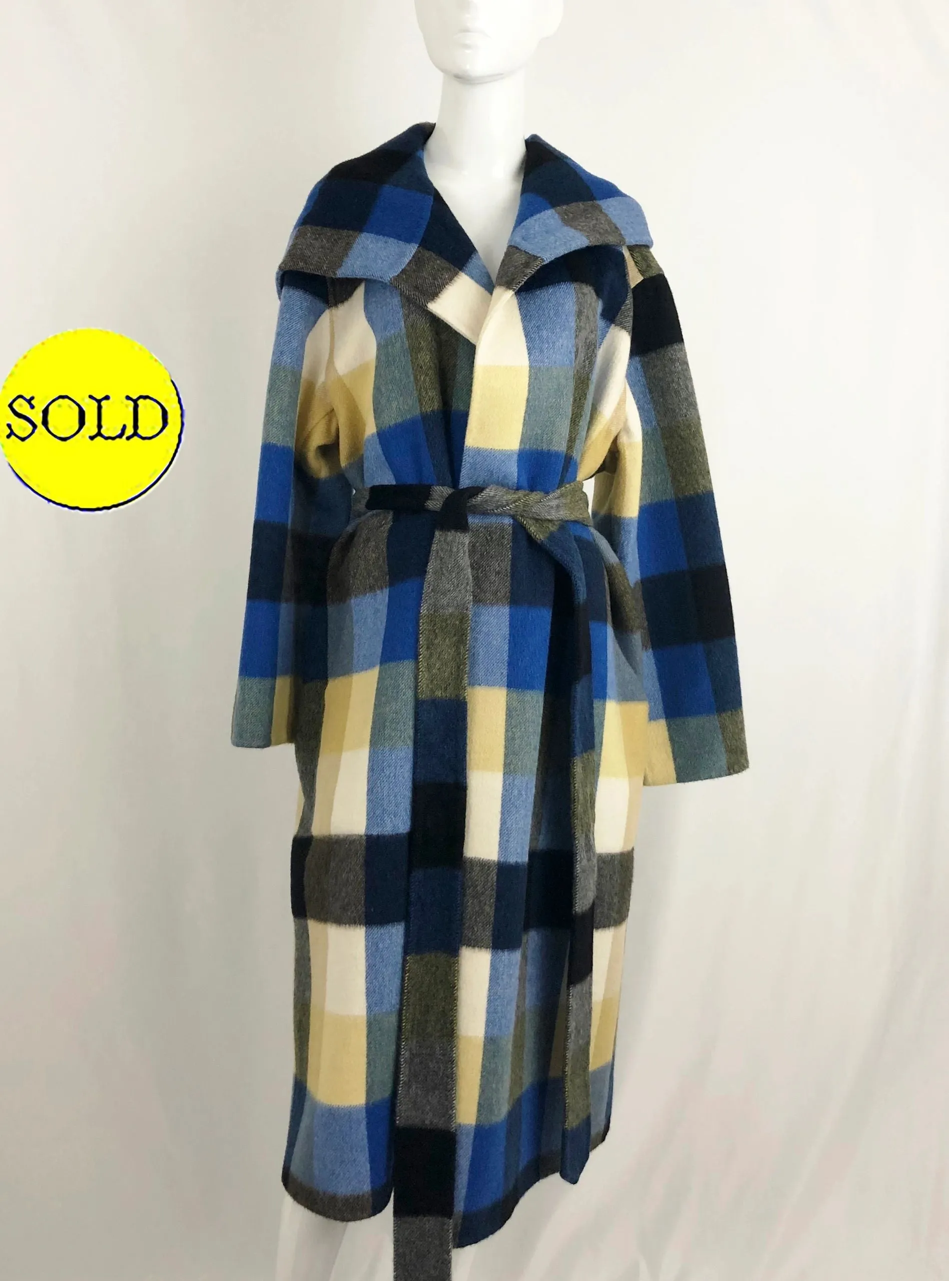 NEW Burberry Alpaca Wrap Coat Size 10