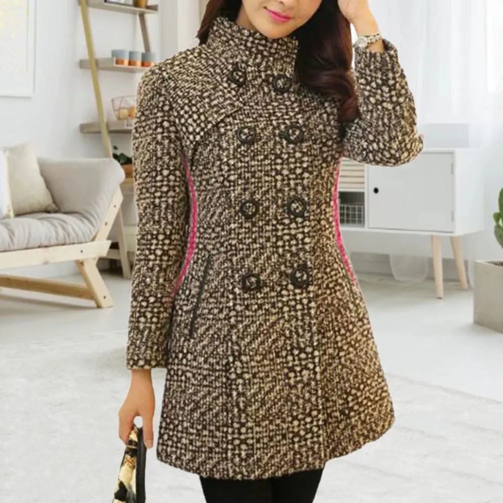 New High Endf Business Women' Wool Blends Coat Winter Autumn Fashion Outerwear