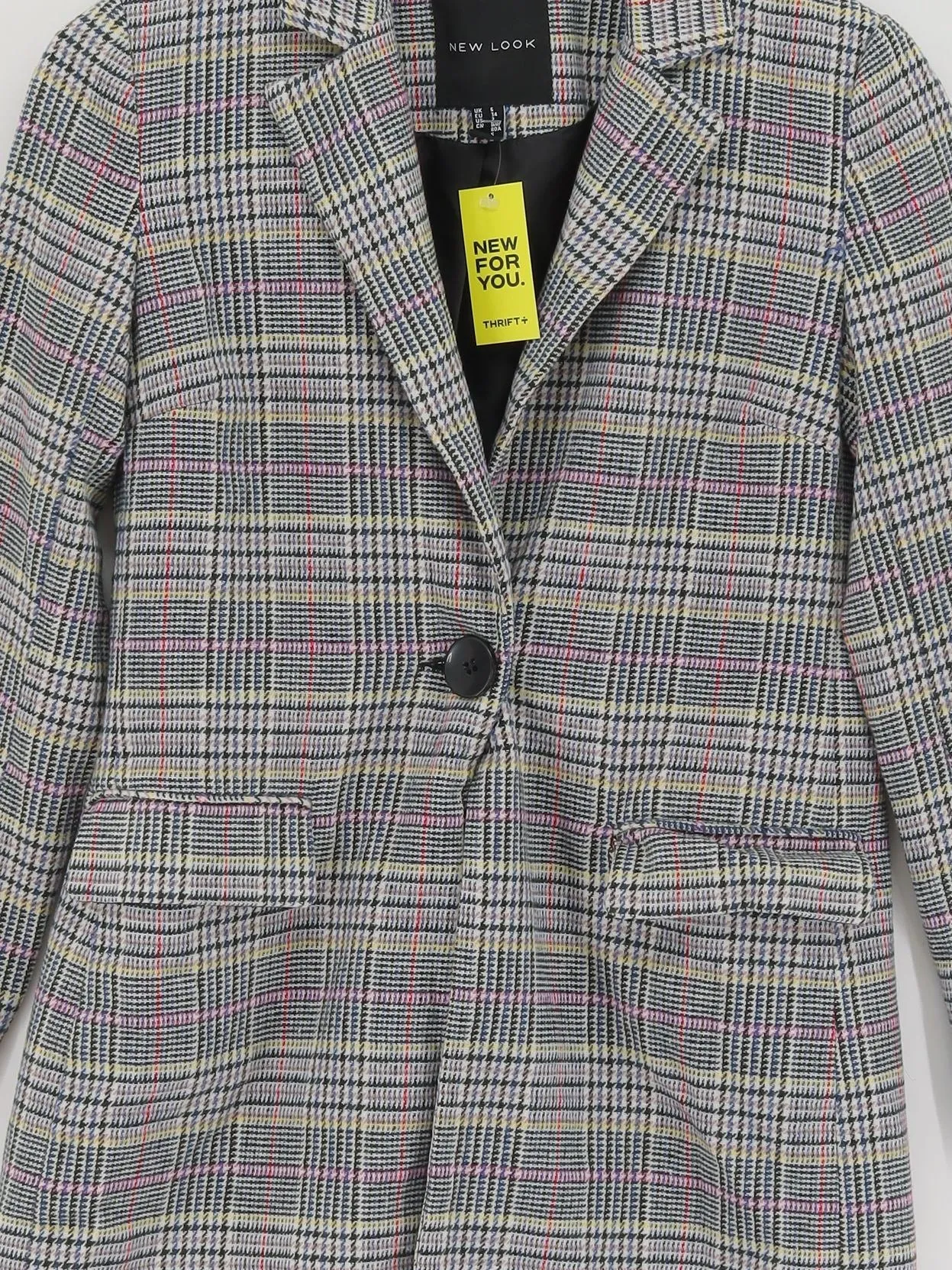 New Look Women's Blazer UK 6 White Polyester with Acrylic, Nylon, Viscose, Wool