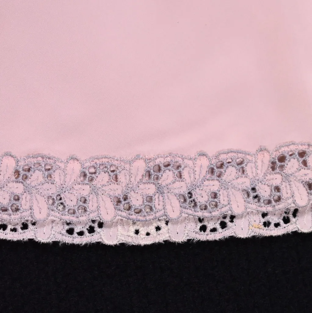 NWT 1950s Pink & Gray Lace Full Slip