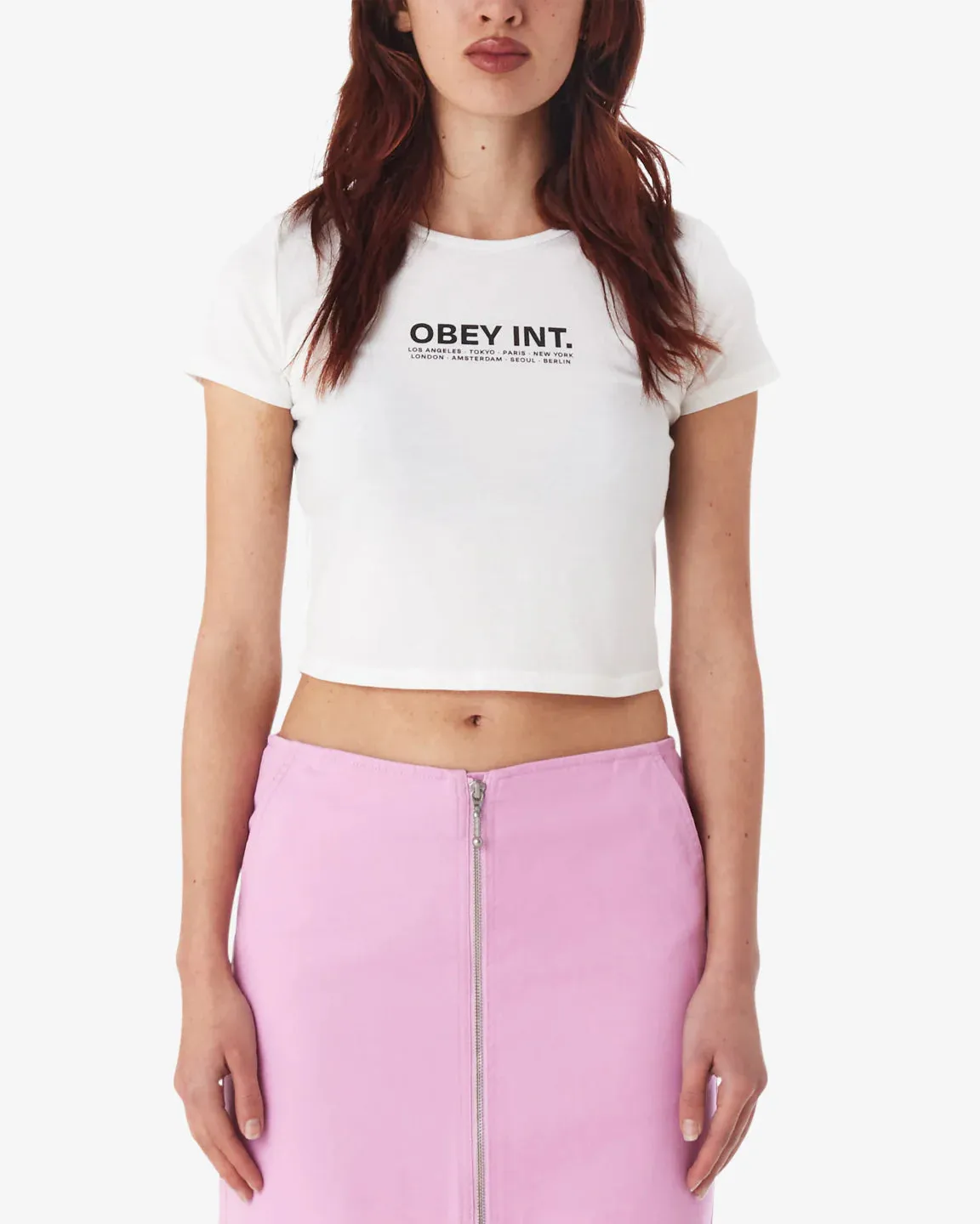 Obey Int. Cropped Fitted Tee