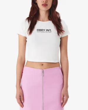 Obey Int. Cropped Fitted Tee
