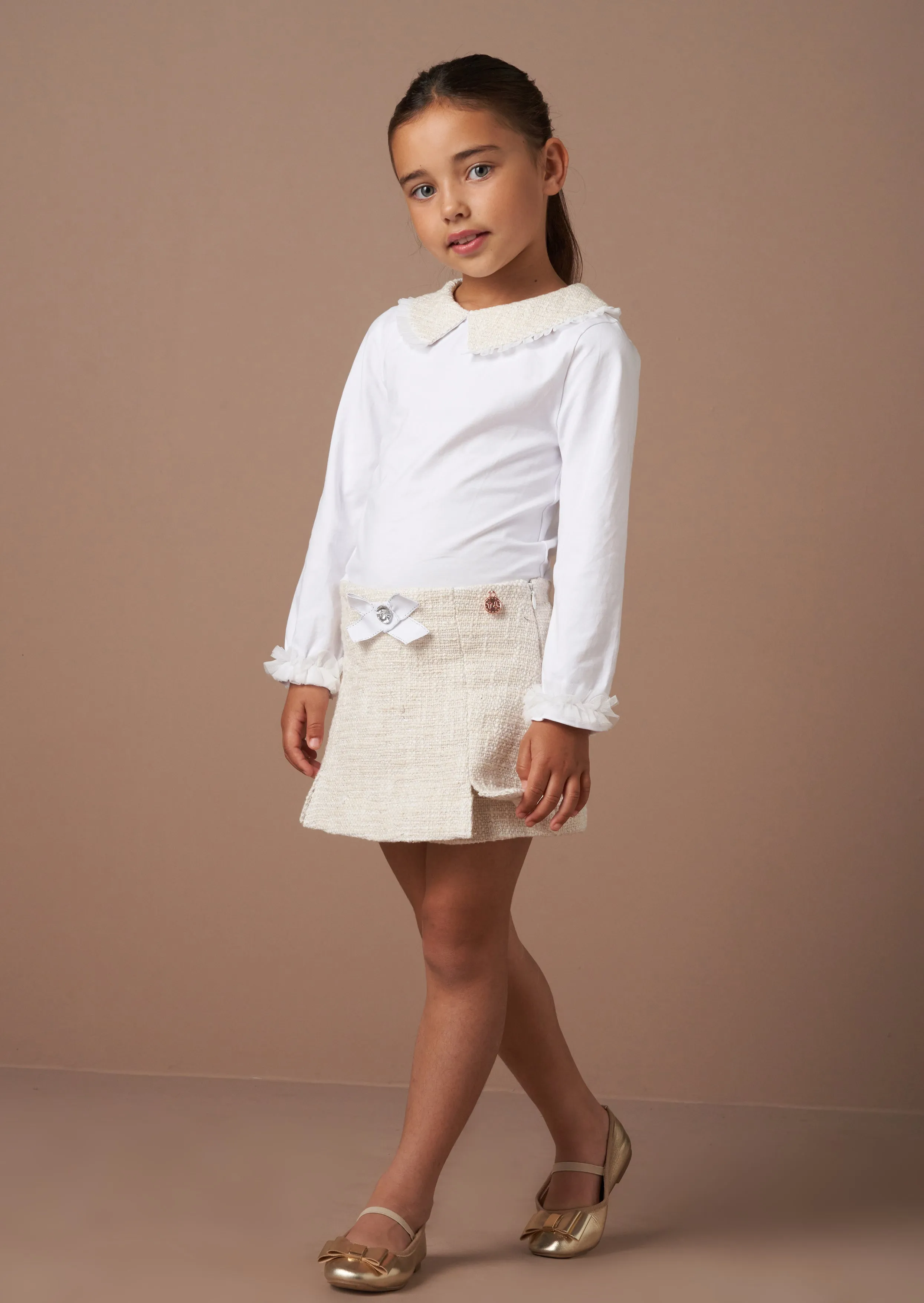 Opal Natural Tweed Short
