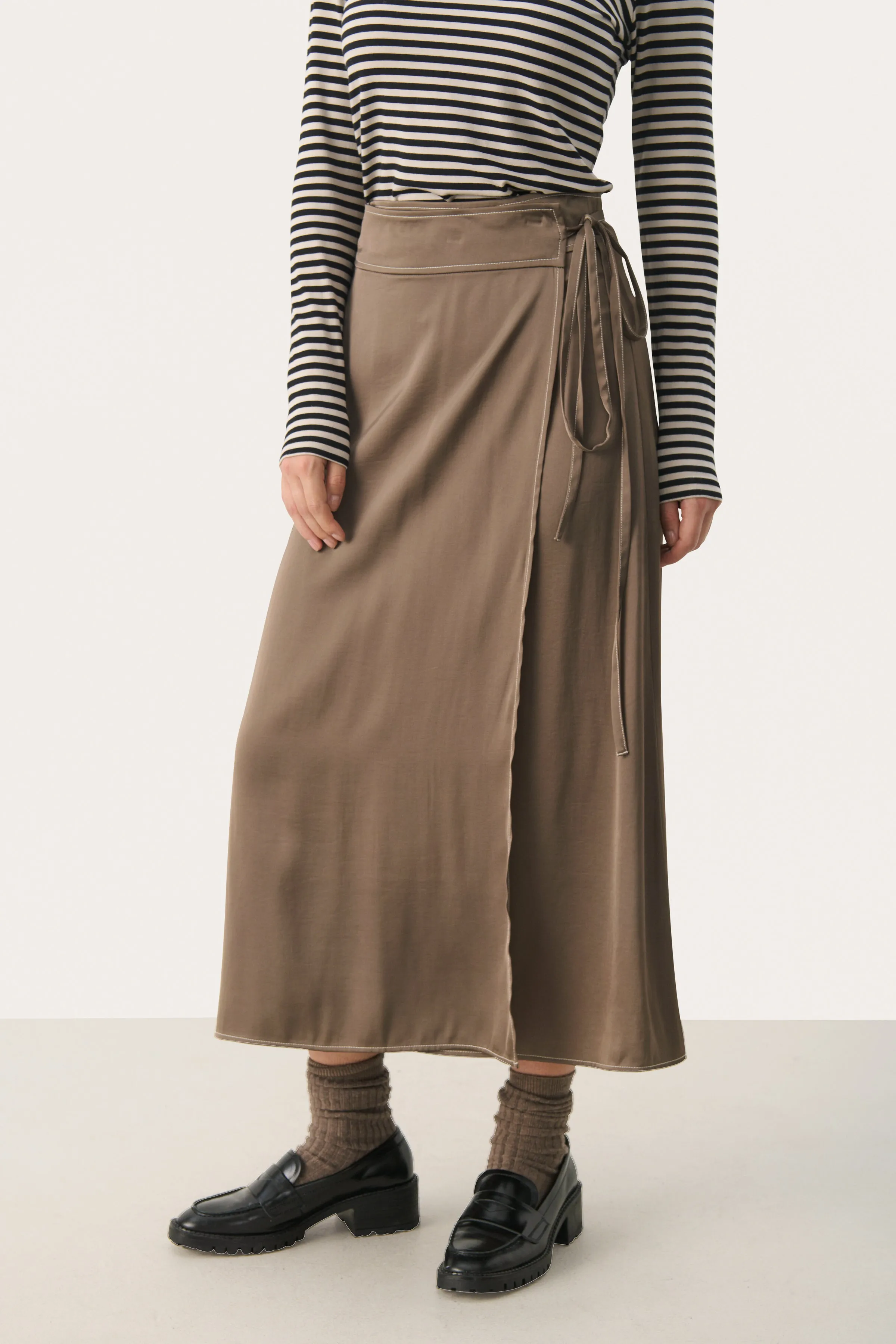 Part Two Lovelie Wrap Skirt Bronze