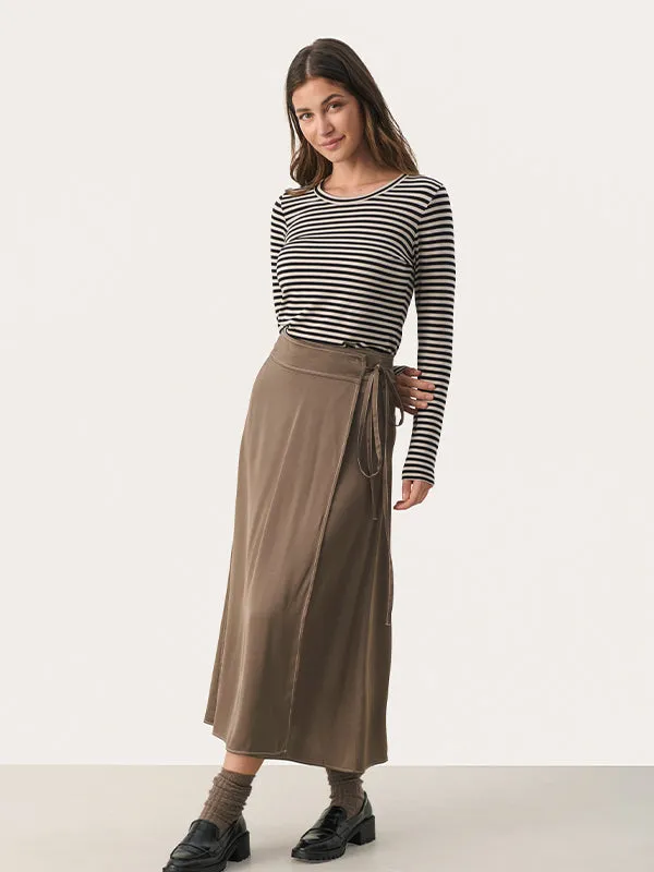 Part Two Lovelie Wrap Skirt Bronze