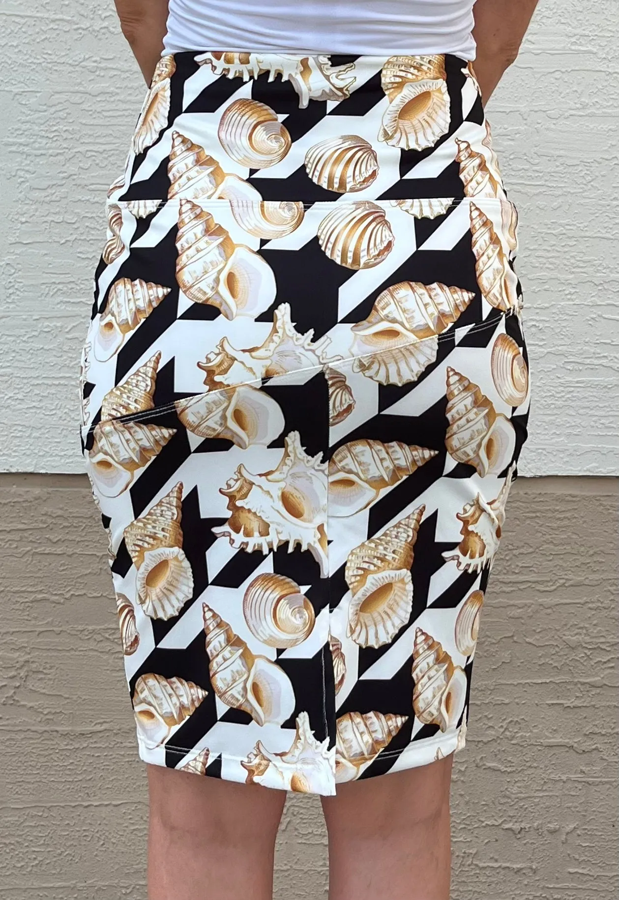 Pencil Skirt / Compression Skirt -Summer Houndstooth -Classic Collection
