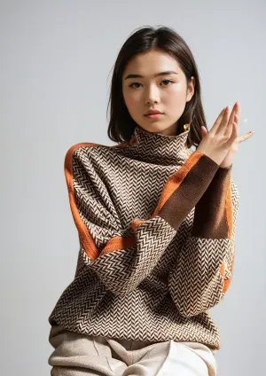 Penni | Mottled turtleneck sweater