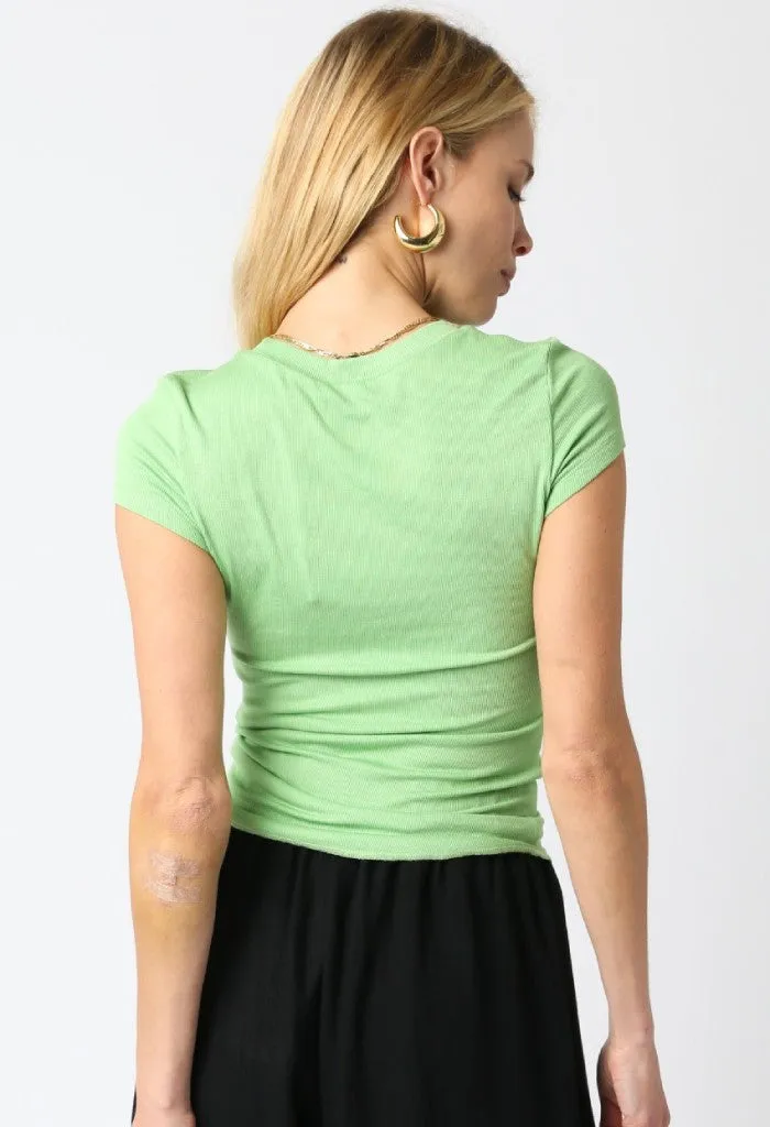 Perfect Rib Tee-Green